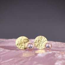 Load image into Gallery viewer, Organic Matter: Stud Earrings Diamonds-18K Gold Stepping Stones