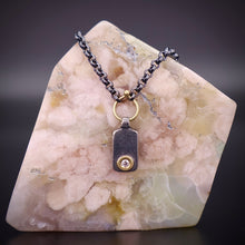 Load image into Gallery viewer, Modern Simplicity: Petite Bar and Loop Diamond Necklace
