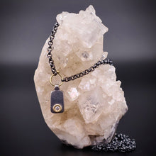 Load image into Gallery viewer, Modern Simplicity: Petite Bar and Loop Diamond Necklace
