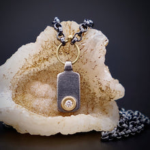 Load image into Gallery viewer, Modern Simplicity: Petite Bar and Loop Diamond Necklace