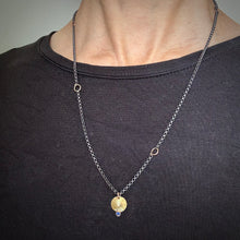 Load image into Gallery viewer, Organic Matter: Sapphire and Diamonds-18K Yellow Gold Stepping Stones Necklace