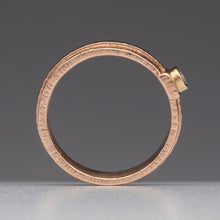 Load image into Gallery viewer, Rounded Rectangle: Diamond in Rose Gold Ring
