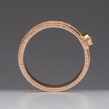 Load image into Gallery viewer, Rounded Rectangle: Diamond in Rose Gold Ring