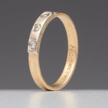 Load image into Gallery viewer, Modern Simplicity: Three-Diamond Gold Ring
