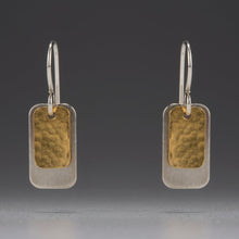Load image into Gallery viewer, Gilded: Double Rectangle Layered Drop Earrings
