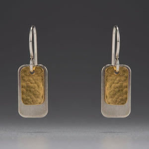 Gilded: Double Rectangle Layered Drop Earrings