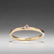 Load image into Gallery viewer, Forged: Diamond and Yellow Gold Hammered Ring
