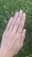 Load and play video in Gallery viewer, Forged: Champagne-Colored Diamond and Rose Gold Hammered Ring