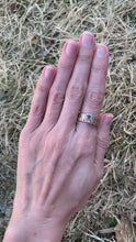 Load and play video in Gallery viewer, Rounded Rectangle: Blue Diamonds in Rose Gold Ring