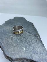 Load image into Gallery viewer, Modern Simplicity: Chocolate and Black Diamonds/Yellow Gold and Sterling Silver Ring
