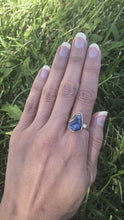 Load and play video in Gallery viewer, Natural Wonder: Blue Sapphire/Blue Diamonds Rose Gold Ring
