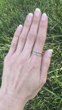 Load and play video in Gallery viewer, Parallel Universe: Blue Diamond and White/Rose Gold Ring