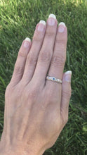 Load and play video in Gallery viewer, Textured Bark: Blue and White Diamonds/Palladium White Gold Ring