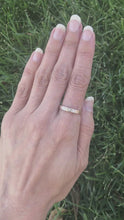 Load and play video in Gallery viewer, Modern Simplicity: Three-Diamond Gold Ring