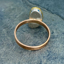 Load image into Gallery viewer, Natural Wonder: Blue Sapphire/Blue Diamonds Rose Gold Ring