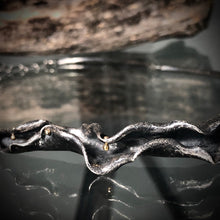 Load image into Gallery viewer, Organic Matter: Blue Diamonds/Curvaceous Rivet Necklace
