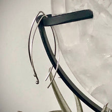 Load image into Gallery viewer, In Orbit: Sterling Silver Oval Drop Earrings