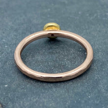 Load image into Gallery viewer, Forged: Champagne-Colored Diamond and Rose Gold Hammered Ring