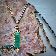 Load image into Gallery viewer, Natural Wonder: Green Tourmaline and Diamond Necklace