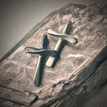 Load image into Gallery viewer, Forged in Faith: Cross Necklace (Petite Size)