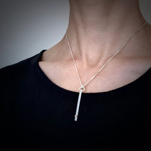 Load image into Gallery viewer, Defined Path: Vertical Bar/Sphere Necklace
