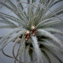 Load image into Gallery viewer, Organic Matter: Diamonds/Flower Buds Stud Earrings