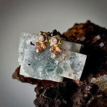 Load image into Gallery viewer, Organic Matter: Diamonds/Flower Buds Stud Earrings