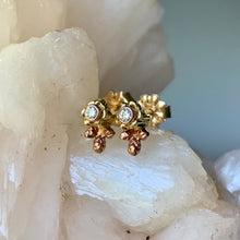 Load image into Gallery viewer, Organic Matter: Diamonds/Flower Buds Stud Earrings