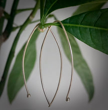 Load image into Gallery viewer, In Orbit: Solid 14K Gold Oval Drop Earrings