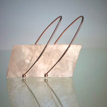 Load image into Gallery viewer, In Orbit: Solid 14K Gold Oval Drop Earrings