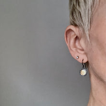 Load image into Gallery viewer, Gilded: Recessed Disk Drop Earrings