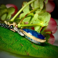 Load image into Gallery viewer, Natural Wonder: Teardrop Blue Sapphire Necklace