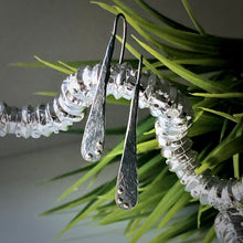 Load image into Gallery viewer, Pavement Drips: Elongated Teardrop/Rivet Earrings