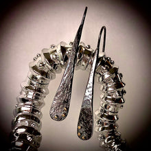 Load image into Gallery viewer, Pavement Drips: Elongated Teardrop/Rivet Earrings