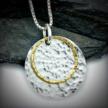Load image into Gallery viewer, Gilded: Double Disk Layered Necklace
