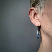 Load image into Gallery viewer, Pavement Drips: Elongated Teardrop/Rivet Earrings
