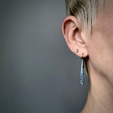 Load image into Gallery viewer, Pavement Drips: Elongated Teardrop/Rivet Earrings
