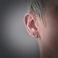 Load image into Gallery viewer, Organic Matter: Diamonds/Flower Buds Stud Earrings