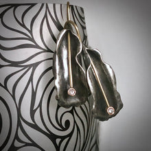 Load image into Gallery viewer, Organic Matter: Diamond Petal Drop Earrings