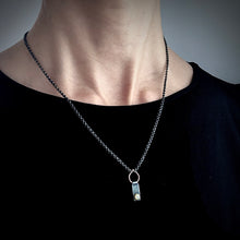 Load image into Gallery viewer, Modern Simplicity: Bar and Loop Diamond Necklace