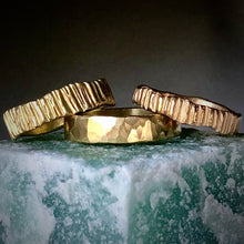 Load image into Gallery viewer, Forged: Yellow Gold Hammered Ring