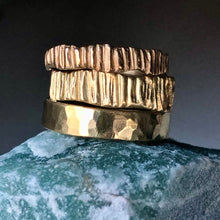 Load image into Gallery viewer, Textured Bark: Yellow Gold Narrow Ring
