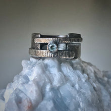 Load image into Gallery viewer, Linear Movement: Sky Blue Topaz and Sterling Silver Ring

