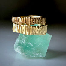 Load image into Gallery viewer, Textured Bark: Yellow Gold Wide Ring