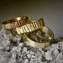 Load image into Gallery viewer, Forged: Yellow Gold Hammered Ring