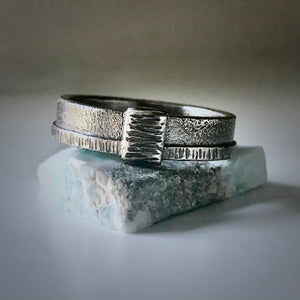 Rounded Rectangle: Sterling Silver Ring