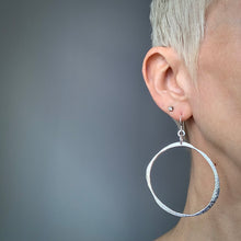 Load image into Gallery viewer, Forged: Etched Circle Drop Earrings (Large Size)