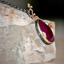 Load image into Gallery viewer, Natural Wonder: Teardrop Ruby Necklace