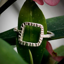 Load image into Gallery viewer, Forged: Woven Square Sterling Silver Ring
