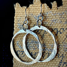 Load image into Gallery viewer, Forged: Etched Circle Drop Earrings (Small Size)